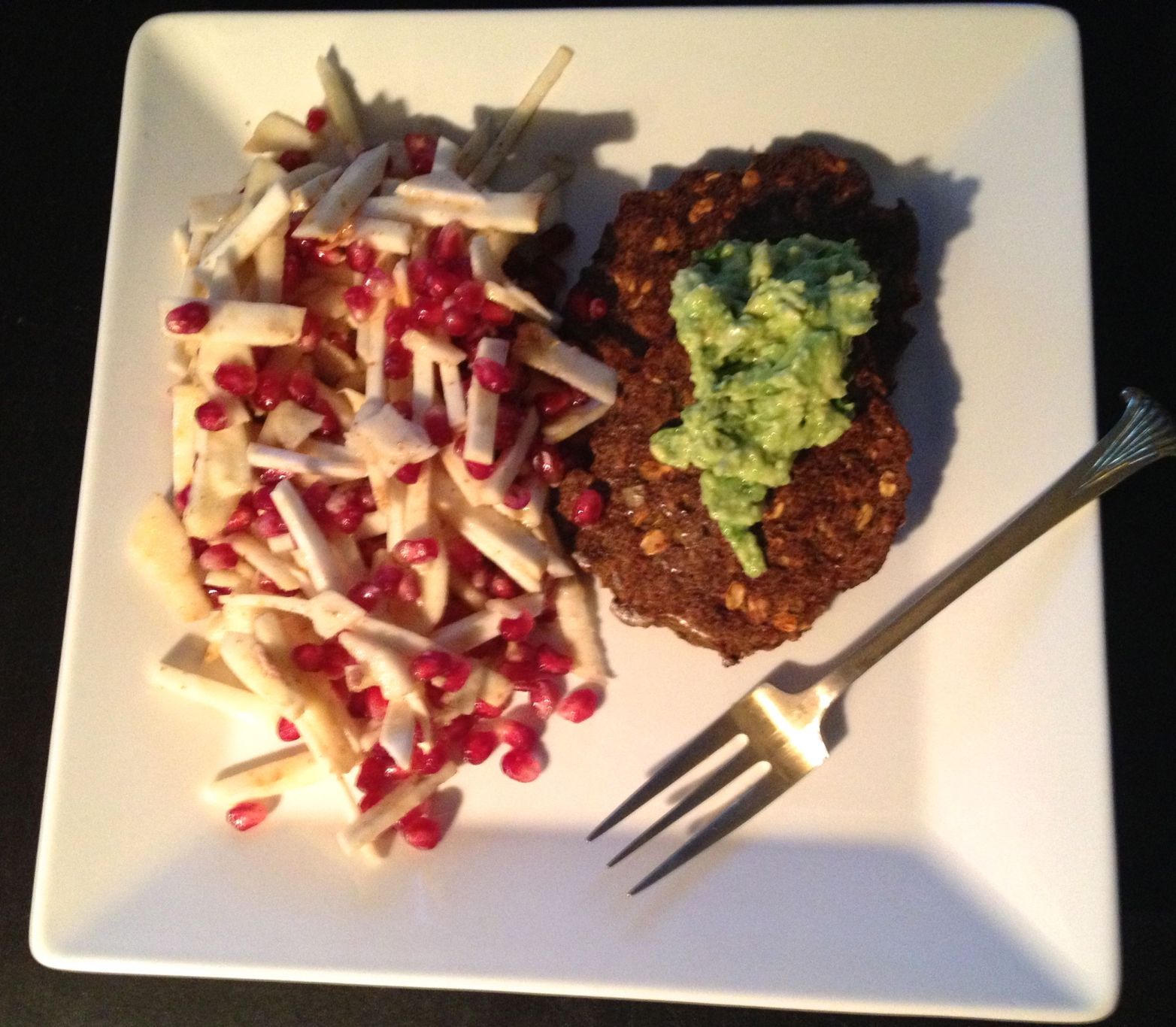 Roasted Veggie Burger and Celery Root Salad